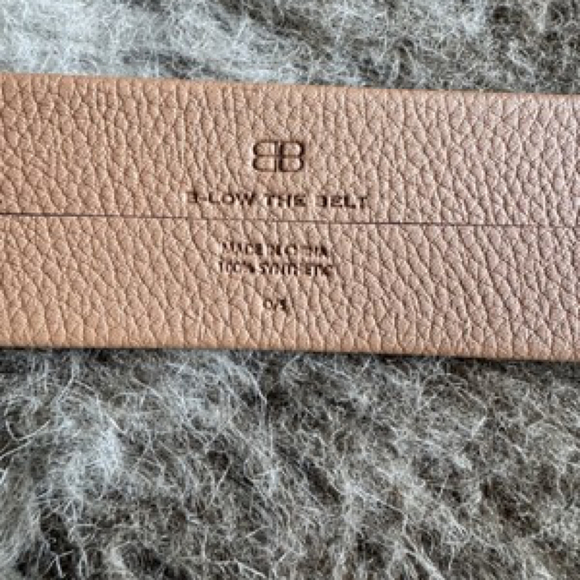 B-LOW THE BELT Mia Belt | Tan Pebbled Vegan Leather | NWT 50” - Picture 5 of 6